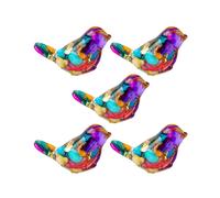 (5) 5Pcs Crystal Bird Miniatures Statues, Sophisticated Decoration Bird Figurines For Shelves, Tables, And Cabinets