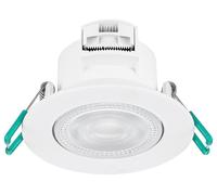 5.5W Integrado LED Foco ,4000K, Regulable, Blanco, IP44 - Paquete De 3-90030
