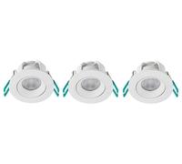 5.5W Integrado LED Foco ,4000K, Regulable, Blanco, IP65 - Paquete De 3-90031