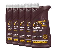 5 (5x1) Litro Mannol 75W-80 MTF-4 Api GL-4/ GL4/ Aceite Motor /