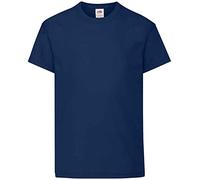 (5-6 Years, Navy) - Fruit of the Loom Kids / Childrens Plain T Shirt, T-shirt, Tee Shirt