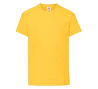 (5-6 Years, sunflower) - Fruit of the Loom Kids / Childrens Plain T Shirt, T-shirt, Tee Shirt