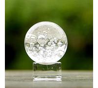 5 / 6cm Bola de burbujas de cristal Esfera mágica de cristal Adornos de decoración del hogar Figuras decorativas Fuente en miniatura Bola dedicada-60mm_ball con base 1