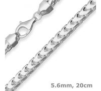 5,6mm Pulsera Cadena Cola de Zorro Pulsera Plata Joyas Brazo De 925 Plata 20cm