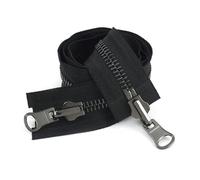 5#/8# 60-120cm deslizador giratorio de Metal cremallera de extremo abierto cremalleras reversibles de doble cara para accesorios de costura de chaqueta, 60cm