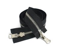 5#/8# 60-120cm deslizador giratorio de Metal cremallera de extremo abierto cremalleras reversibles de doble cara para accesorios de costura de chaqueta, 60cm