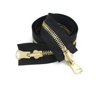 5#/8# 60-120cm deslizador giratorio de Metal cremallera de extremo abierto cremalleras reversibles de doble cara para accesorios de costura de chaqueta, 70cm