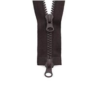5# 80/90/100/120/150cm Resina colorido Doble cremallera Sliders Zipper café, 5 de 80cm