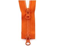 5# 80/90/100/120/150cm Resina colorido Doble cremallera Sliders Zipper naranja, 5# 150cm