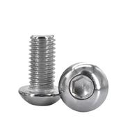 5-80PCS 304 Tornillos De Acero Inoxidable M2 .5 M3 M4 M5 M6 M8 ISO7380 Tornillo Hexagonal Cabeza Redonda(8mm,M2(80pcs))