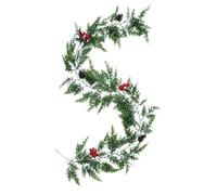 5.9FT Christmas Garland - Artificial Winter Greenery For Mantel & Stairs