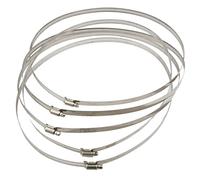 5 abrazaderas de manguera de acero inoxidable de 300 mm, abrazaderas de conducto ajustables para ventilador de conducto hidropónico