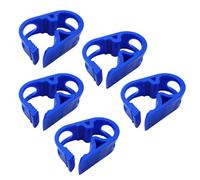 5 abrazaderas de plástico azul de 6 a 12 mm, abrazaderas de tubo de cierre ajustables para manguera de sifón para laboratorio, industria química
