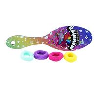 5 accesorios para el cabello de Disney Trolls, cepillo para el pelo para niños con 4 bobinas, accesorios para el cabello para niñas, duradero y reutilizable, tamaño: 17,5 cm (cepillo para el pelo con