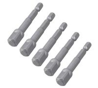 5 adaptadores de llave de vaso a adaptador hexagonal cuadrado de 1/4 pulgadas a llave de vaso de 1/4 pulgadas, juego de tuercas, extensión de conexión segura