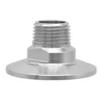 5 adaptadores de rosca macho de triple abrazadera a NPT - 304 SS para aplicaciones neumáticas e hidráulicas (Tricl-3/4 pulgadas NPT macho de 2 pulgadas)