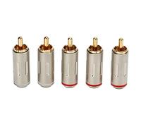 5 adaptateurs de Prise mâle, adaptateur universel de câble Audio Avec boîtier métallique pour stéréo de Voiture et KTV à Domicile, connecteur Haute résistance et résistant à