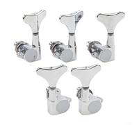 5 afinadores de cuerda de bajo con botones de cola de pez, juego completo de clavijas de afinación de guitarra bajo, cabezales de máquina sellados 3L2R para un ajuste de sonido fiable