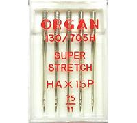 5 agujas Organ para máquinas de coser, HA x 1 SP 75 Super Stretch (para sistema 130/705H), máquinas de coser domésticas.