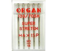5 agujas Organ para máquinas de coser, HA x 1 SP/St. 90 Super Stretch (para sistema 130/705H), máquinas de coser domésticas