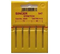 5 agujas originales Singer, para máquinas de coser, agujas de 2045, de grosor 70/09 y 80/11, para prendas de punto 130/705 H-S