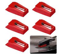 5 agujas para tocadiscos, lápiz capacitivo para tocadiscos, aguja de repuesto de diamante de larga duración para reproductor de discos de vinilo LP fonógrafo, Victrola, ION, Crosley