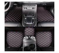 5 Alfombrillas Universales Coche Piel Sintética Impermeables Y A Prueba Polvo Almohadillas Protectoras Alfombras Accesorios Moda para Interior(Black Red-5pcs)