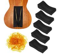 5 almohadillas de hombro para violín de espuma suave para violín y hombro, almohada para violín y hombro para violín con 100 bandas de goma amarillas para violín, fiesta, boda, conciertos, niños principiantes