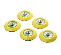 5 almohadillas de respaldo de pulido de lijado de 3 pulgadas con rosca M6, gancho y bucles, placa de respaldo neumática para lijadora de aire, soporte de disco de goma para madera y metal