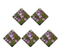 5 ambientadores para coche colgantes con fragancia, tarjetas aromáticas, pastillas para el espejo retrovisor, flores que florecen en el suelo, ambientadores para el interior del coche, dormitorio, a