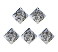 5 ambientadores para coche, tarjetas perfumadas colgantes, pastillas para el espejo retrovisor, ambientadores para coche con diseño de leopardo de las nieves de ojos azules, ideales para el interior