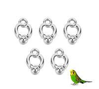 5 Anillos de Pata de Loro, Cadena de Metal para Mascotas, pájaros, Apertura, Anillo de Entrenamiento, Accesorios para Jaula de Loros (Nº 5)