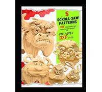 5 Animal Scroll Saw patterns: Money bank & Planter: Vol.5