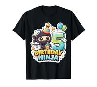 5 años cumpleaños Ninja Boys Five 5th Fifth Kids Party Fun Camiseta