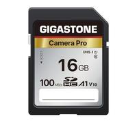 【5 Años Recuperación de Datos Gratis】 GIGASTONE 16GB Tarjeta SD(1 Minicaja, hasta 100MB/s, para cámaras Digitales, Canon, Sony, Nikon, Olympus, Full HD, grabación de vídeo UHS-I U1, V10, Clase 10)