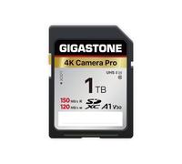 【5 Años Recuperación de Datos Gratis】 GIGASTONE 1TB Tarjeta SD 4K Camera Pro, hasta 150/120MB/s, V30 U3 SDXC UHD Video per DSLR, Canon, Sony, Pentax, Kodak, Olympus, Panasonic, con 1 Minicaja