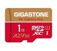 【5 Años Recuperación de Datos Gratis】 GIGASTONE 1TB Tarjetas Micro SD, Camera Pro, hasta 150/140MB/s, MicroSDXC para Gopro, dji, Dron, Insta360, Drone, 4K Video, A2 V30 U3 C10 con Adaptador.
