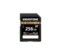 [5 Años Recuperación de Datos Gratis]GIGASTONE 256GB A2 V30 Tarjeta SD(Cámara Extrema 4K hasta 160 MB/s.Compatible con Canon Nikon Sony Panasonic, U3 UHS-I Clase 10 para 4K UHD Video, con 1 Minicajas