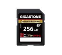 【5 Años Recuperación de Datos Gratis】 GIGASTONE Tarjeta SD de 256GB UHS-II V90, Cámara Ultimate Pro, hasta 300/200MB/s, U3 SDXC 4K UHD Video, Canon, Kodak, con 1 Minicaja