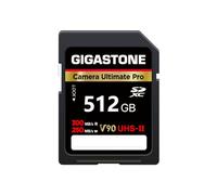 [5 Años Recuperación de Datos Gratis] GIGASTONE UHS-II V90 Tarjeta SD, cámara Ultimate Pro, hasta 300/250 MB/s, U3 SDXC 4K UHD Video para Canon, Nikon, Sony, Pentax, Kodak, Panasonic, con 1 Minicaja