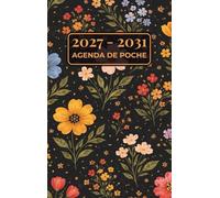 5 Ans Agenda de Poche 2027-2031: Planificateur mensuel 60 mois, du Janvier 2027 à Décembre 2031, Format Compact 10,8 x 17 cm Avec Jours Fériés