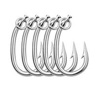5 anzuelos de Acero Inoxidable for Pesca en el mar con púas for atún, anzuelos Grandes for Pesca en ríos.(14l0)