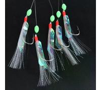 5 anzuelos de púas para caballa, lubina, bacalao, señuelos para pesca en el mar, aparejos, anzuelos