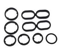 5 arandelas adaptadoras para la carcasa del filtro del enfriador de aceite 68191356AA, compatibles con Jeep Wrangler Grand Cherokee 2014-2023 Juntas de enfriador de aceite Junta filtro de acei