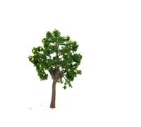 5 árboles frutales de alambre fino de 11 cm, paisaje en miniatura, árboles verdes, decoración de jardín, mesa de arena, material de escena ferroviaria, suministros de diorama, amarillo