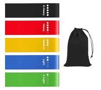 5 Bandas Elasticas Musculacion,Cinta Elastica Ejercicios con 5 Resistencia,Cintas Elasticas Musculacion Fitness para Hombres y Mujeres, Bandas de Resistencia para Fitness Yoga Pilates Entrenamiento