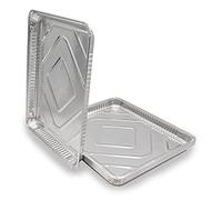 5 bandejas de aluminio XXL, protección para horno, protección contra goteo, protección contra salpicaduras, insertos para horno, parrilla, bandeja de goteo, duradero, reutilizable, sostenible