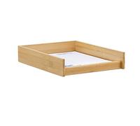 5 Bandejas para Documentos de Oficina, DIN A4, Organizador de Escritorio, Plano, 6x25x33 cm, Bambú, Marrón