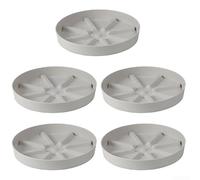 5 bandejas para macetas con ranuras de drenaje, perfectas para varias plantas, fáciles de limpiar y mantener (blanco)