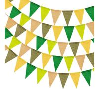 5 banderines de color verde salvia para exteriores, resistentes a la intemperie, 20 m, para fiestas en interiores, para exteriores, pastel, para jardín, escolarización, habitación infantil, decoración